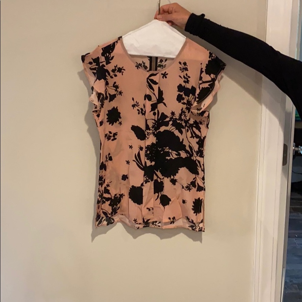 light pink and black tee